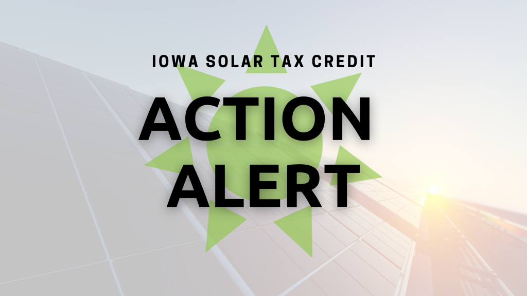 ACTION ALERT CURRENT LEGISLATION TO PAY PROMISED SOLAR TAX CREDITS