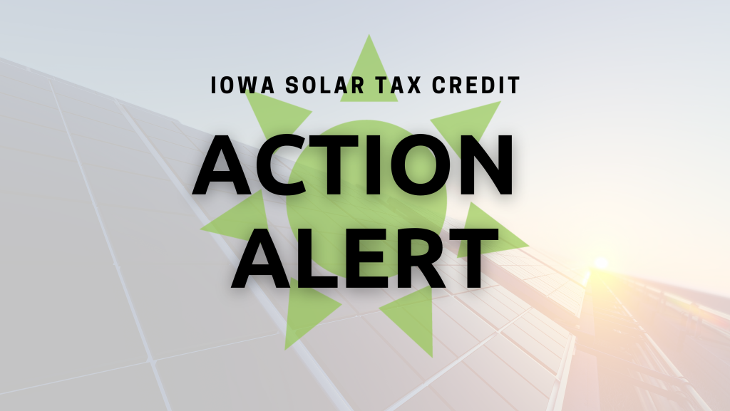 ACTION ALERT CURRENT LEGISLATION TO PAY PROMISED SOLAR TAX CREDITS 